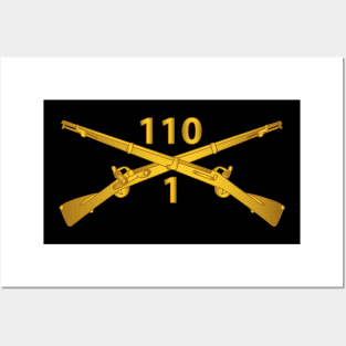 1st Battalion, 110th Infantry Regiment - Inf Branch wo Txt X 300 Posters and Art